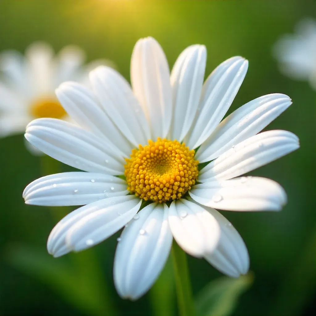 Close-Up of Fresh White Daisies in Bloom