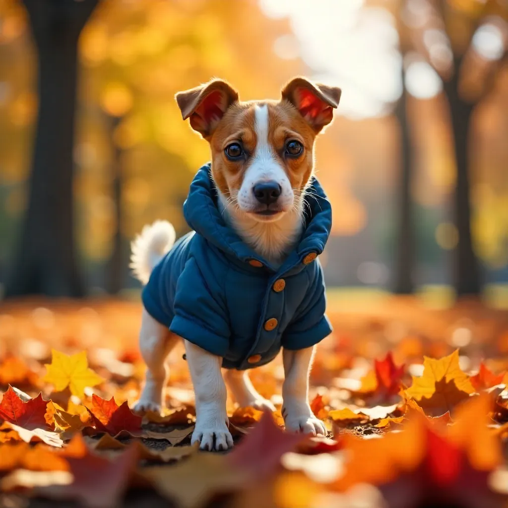 Autumn Joy: Jack Russell in a Cozy Coat