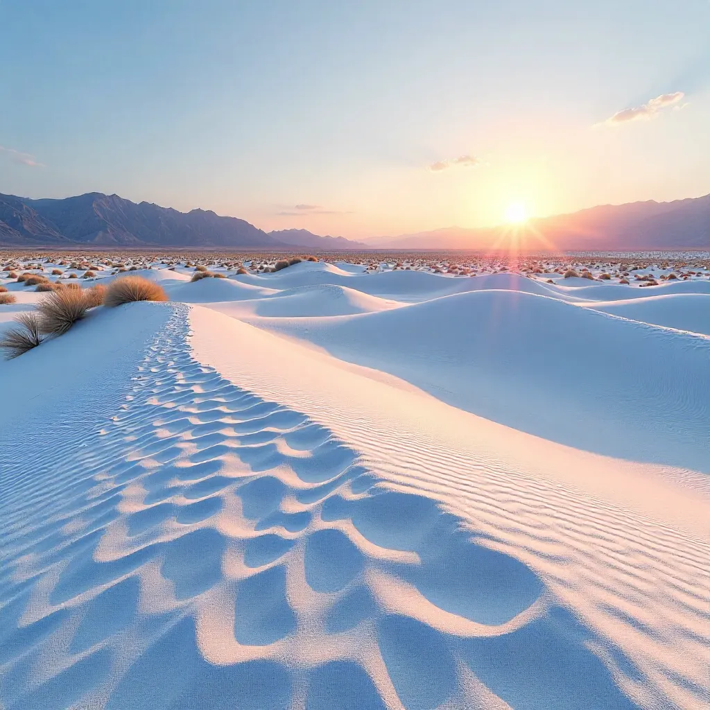 Majestic White Sands Dunes at Golden Hour