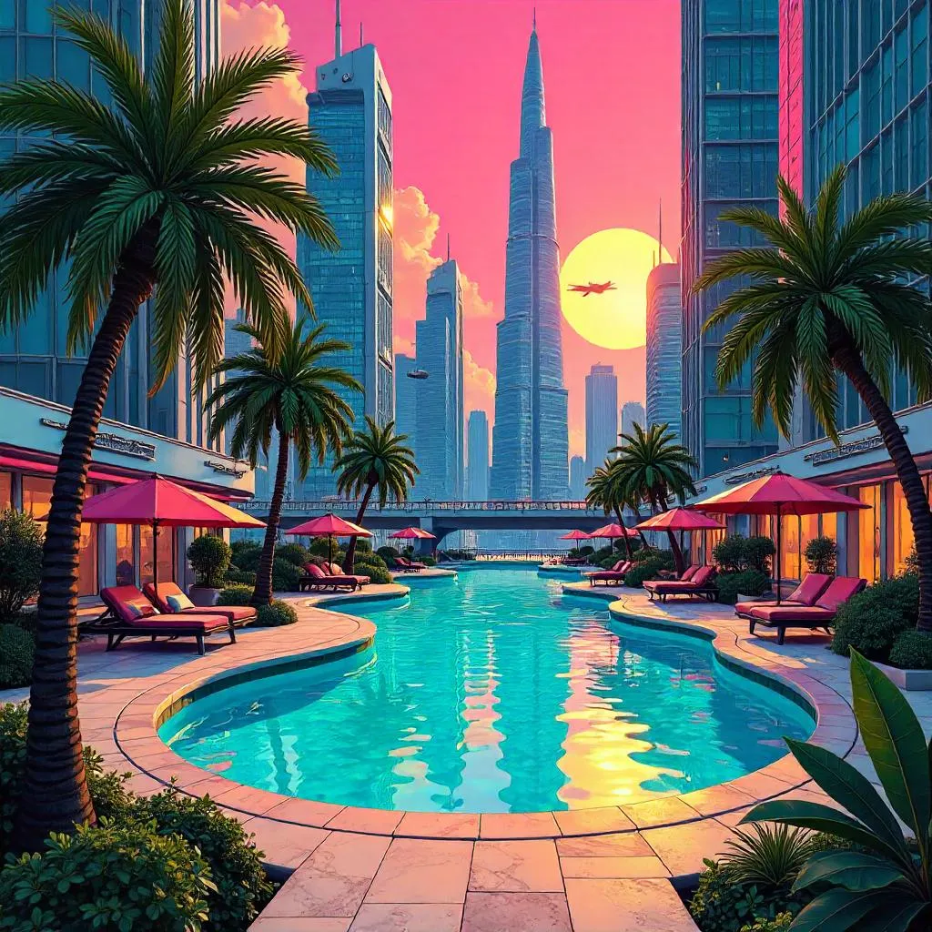 Oasis of Neon Metropolis