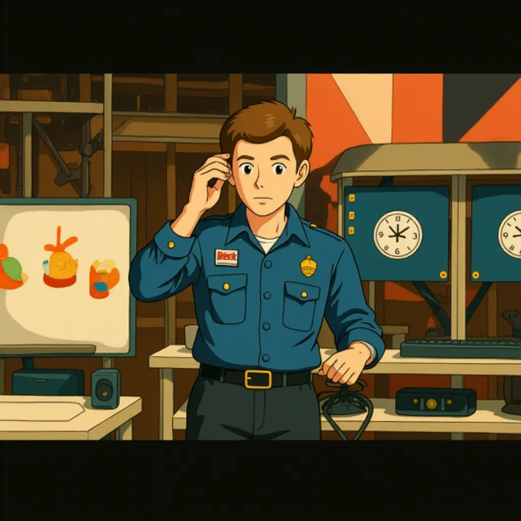 Taron Egerton in Carry-On (2024) - Ghibli style