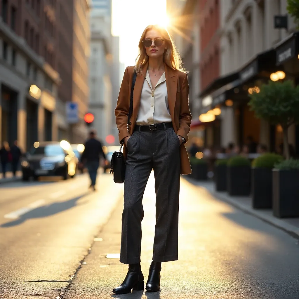 Soft Modern Chic: Urban Fashion Portrait