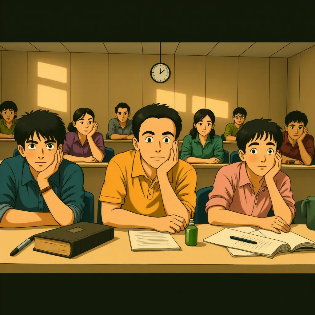Sharman Joshi, Aamir Khan, and Madhavan in 3 Idiots (2009) - Anime style