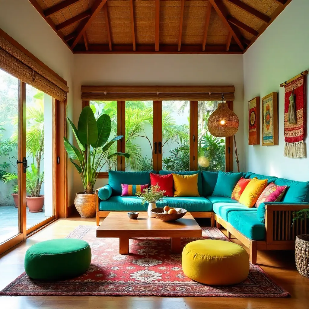 Vibrant Bohemian Room in West Java