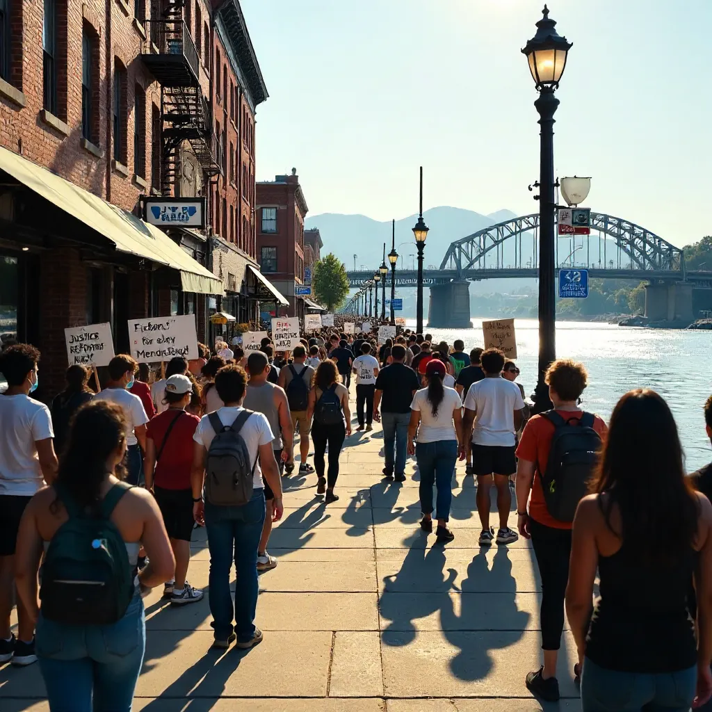 Downtown Chattanooga Protest for George Floyd Justice Reform