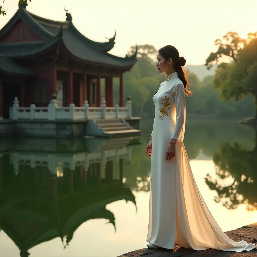 Elegant Ao Dai by Temple Reflections