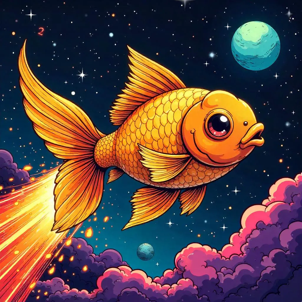 Goldfish on a Comet: Cosmic Comic Ride