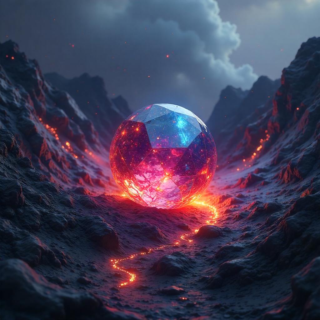 Infinity Stone Aglow in a Volcanic Crater
