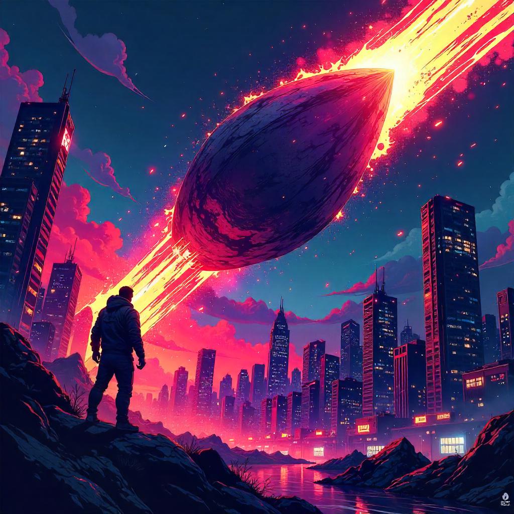 Meteor Collision: Comic-Game Neon Showdown