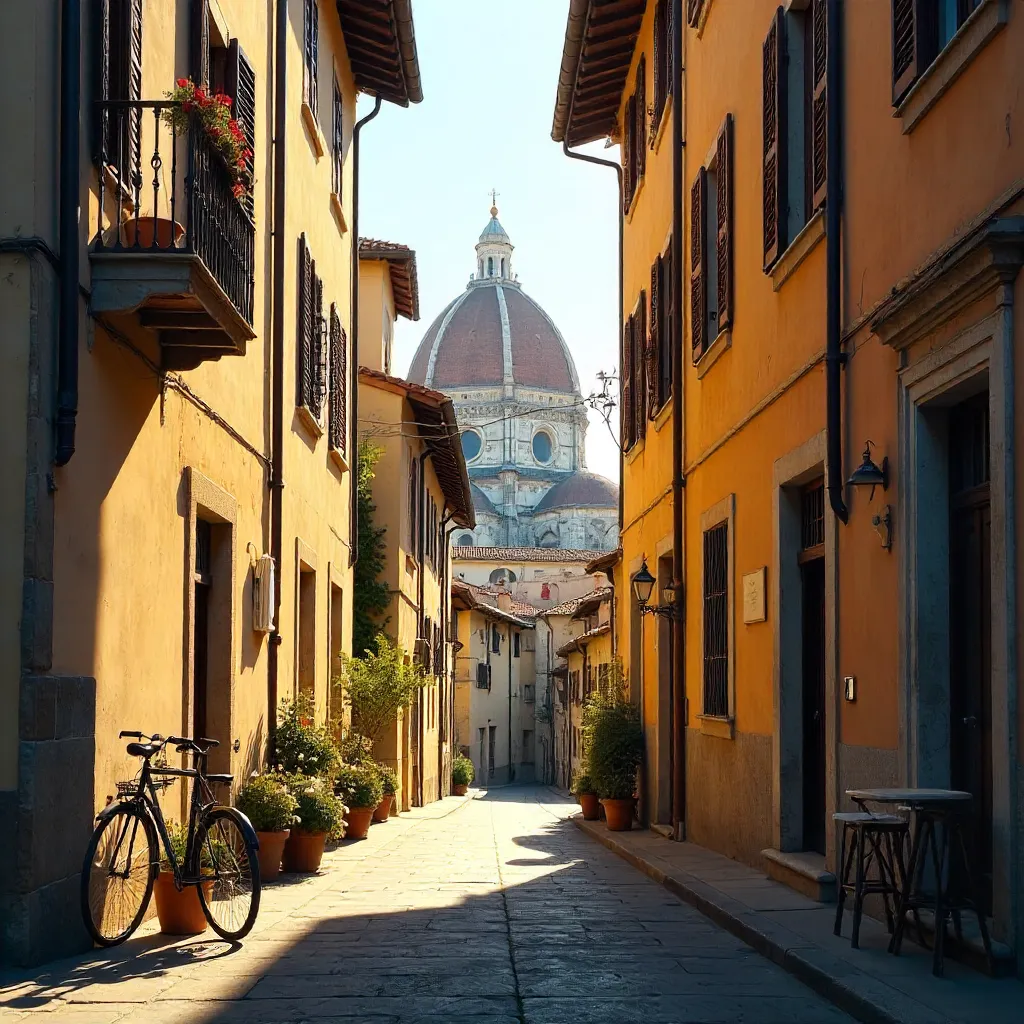 Charming Florence Alley with Duomo View