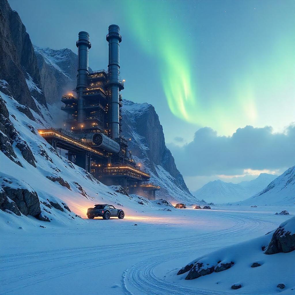 Photoreal Tundra and Colossal Robot Factory