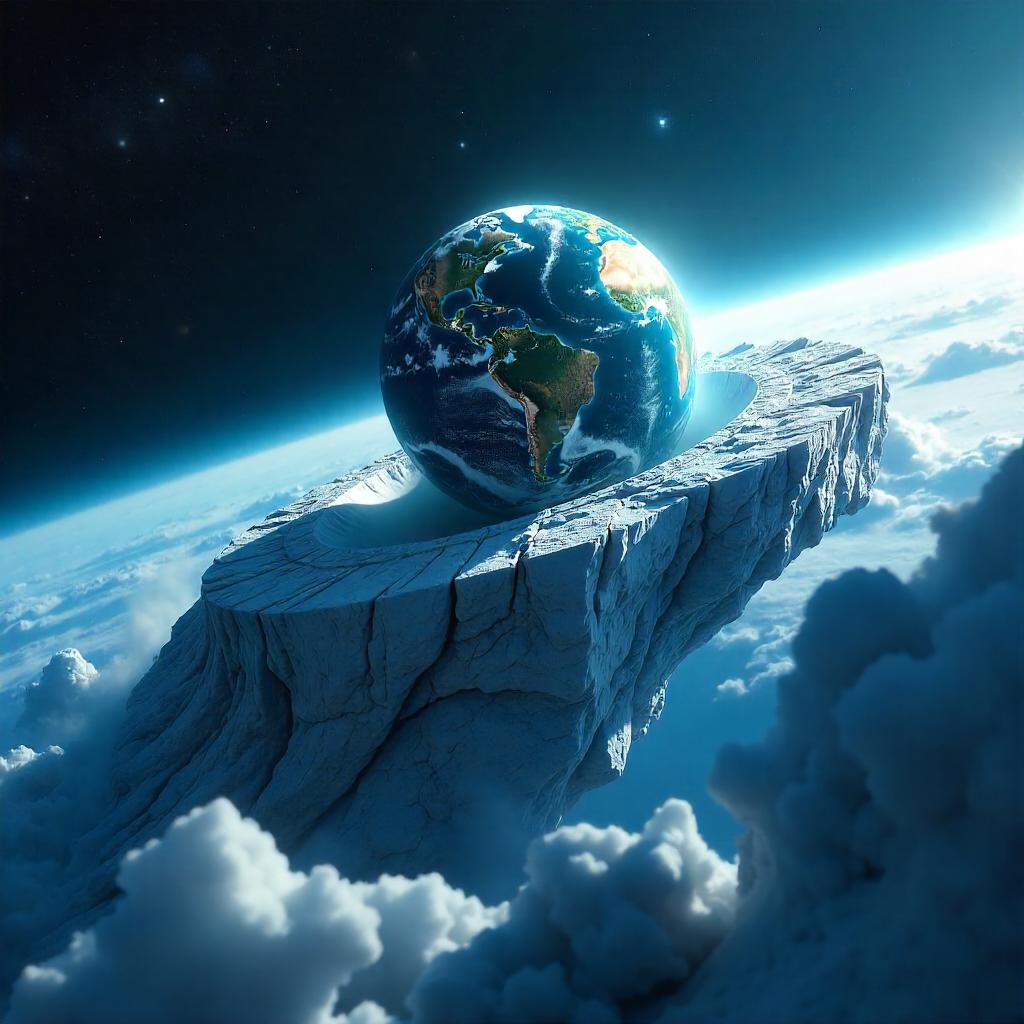 Planet on a Comet — 3D Space Rendering