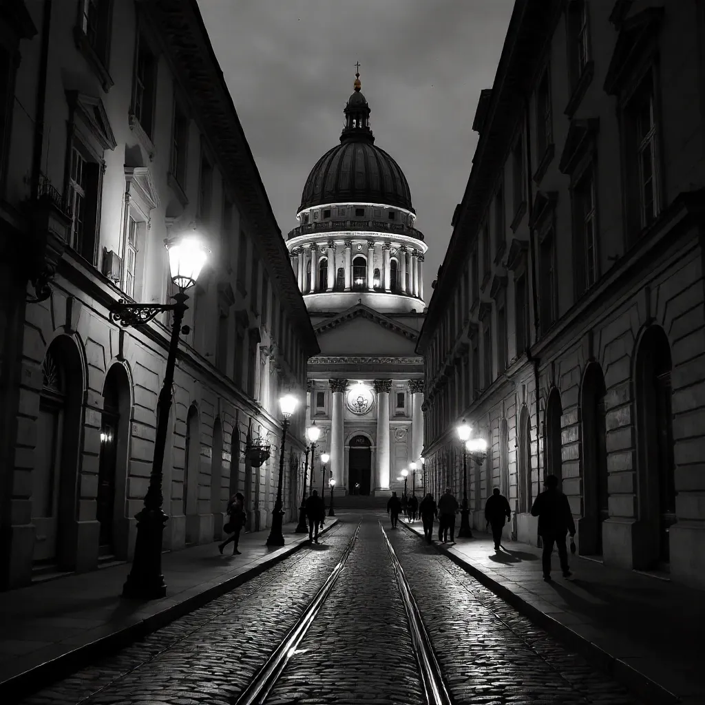 Monochrome View of St. Stephen's Basilica, Budapest