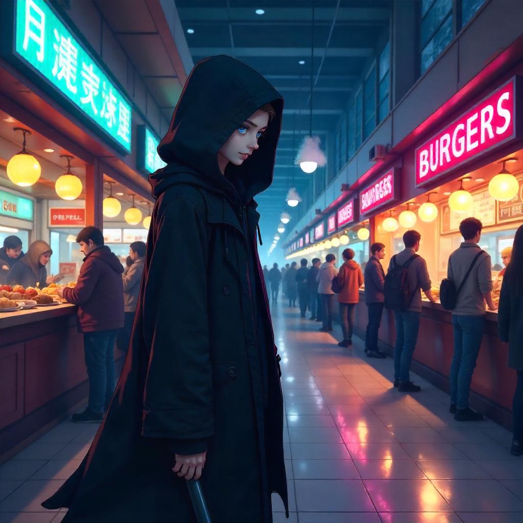 Reaper in the Food Court: Anime Style Encounter