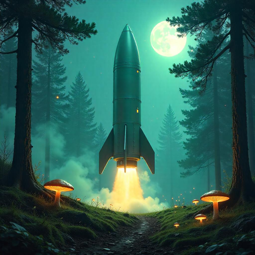 Rocket Awakening in a Fairy Ring Concept Art