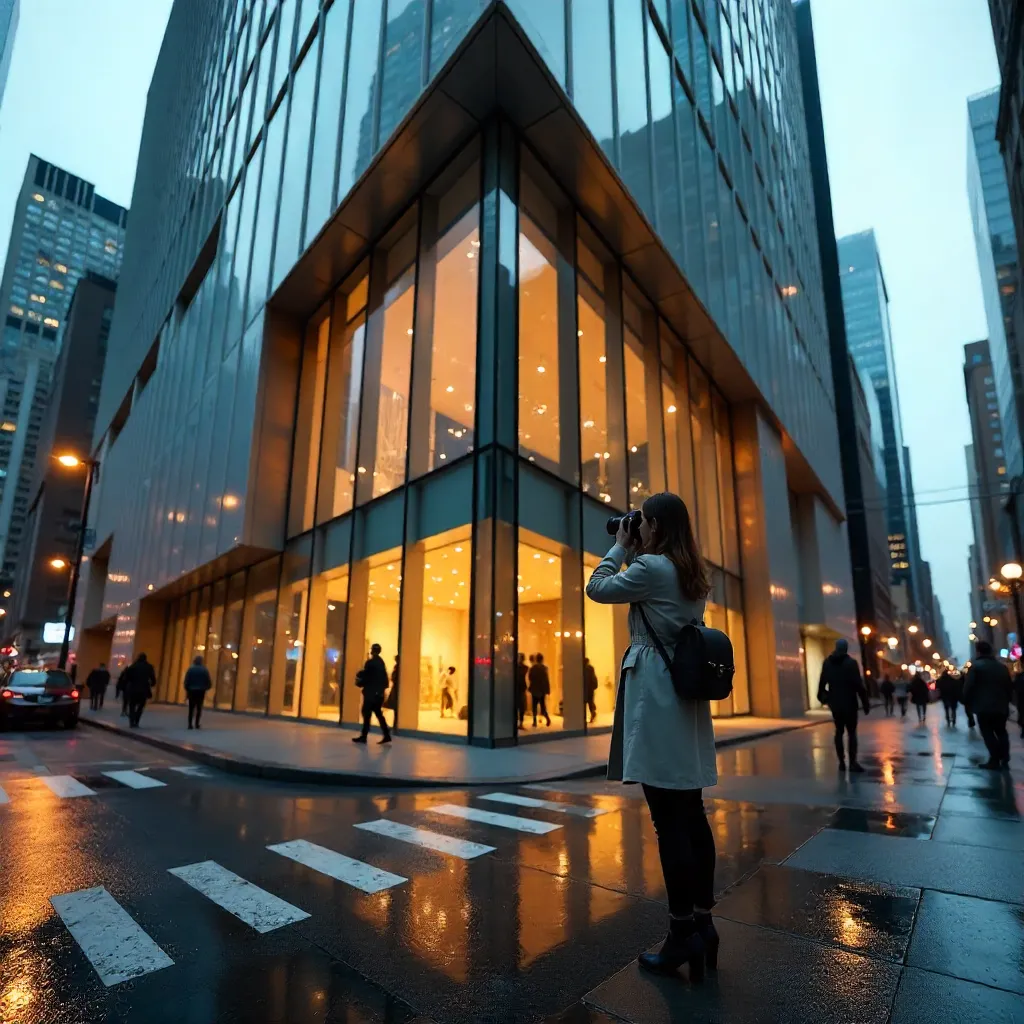 A Woman Photographer Framing Modern Urban Facades