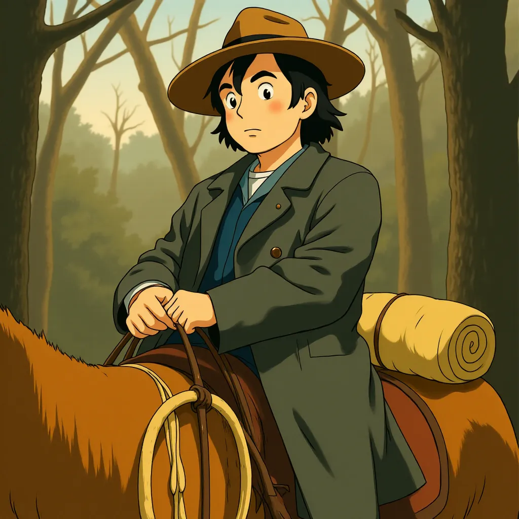 Jeff Bridges in True Grit (2010) - Anime style