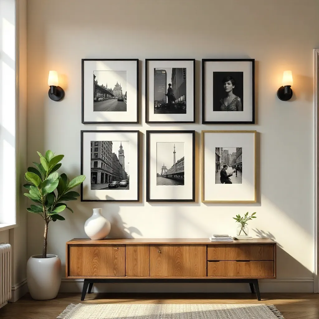 Nostalgic Black-and-White Gallery Wall