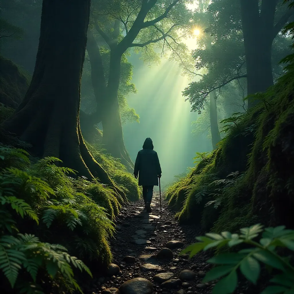 Solitary Walk Through Madeira's Misty Laurel Forest