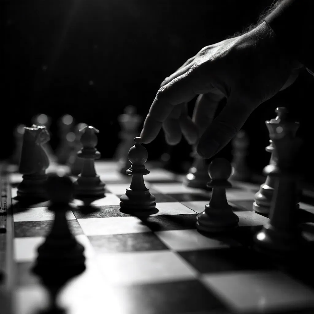 High-Contrast Chess in Progress: Strategic Intensity