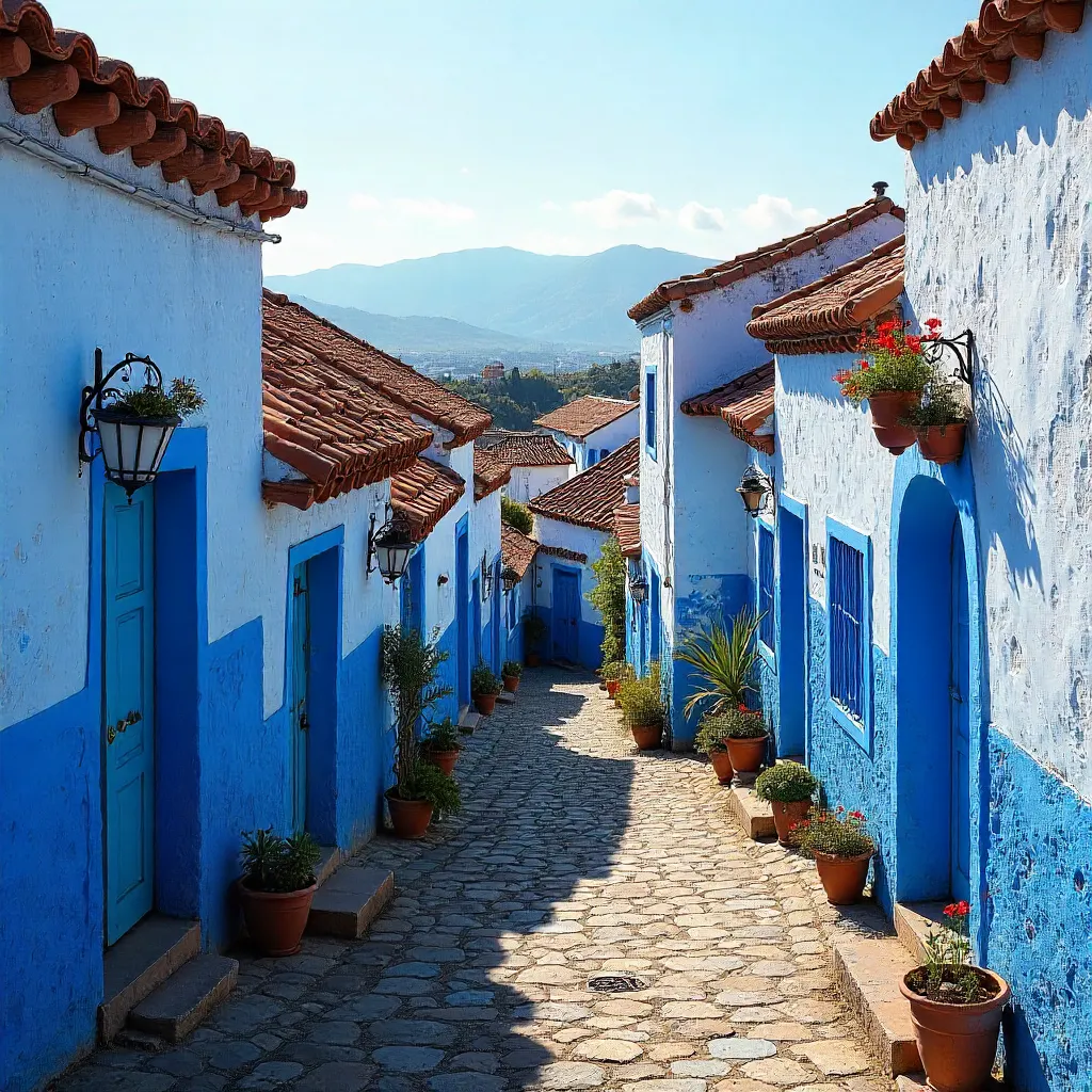Azure Rooftops of Chefchaouen, Morocco