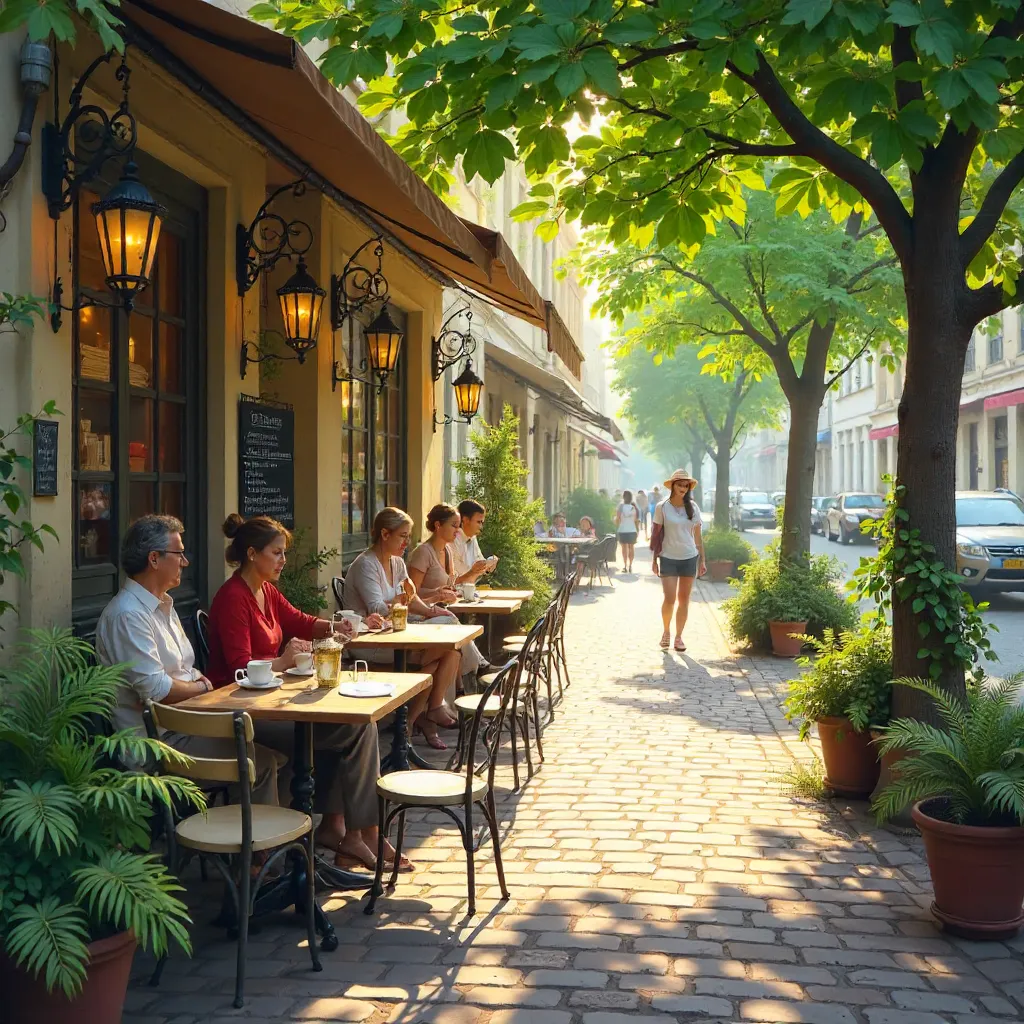 Leafy Canopy Café: Vintage Tranquility