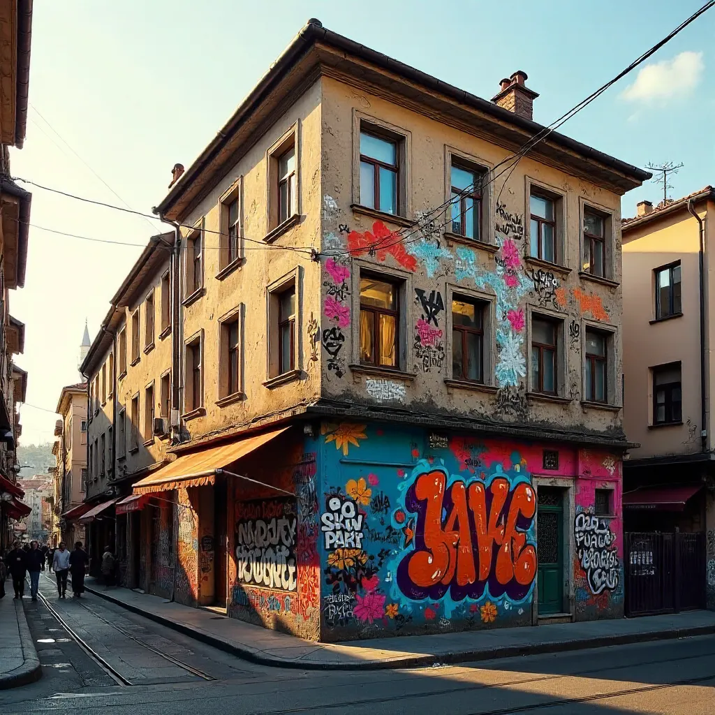 Istanbul Corner Wall: Graffiti Mosaic of Urban Culture