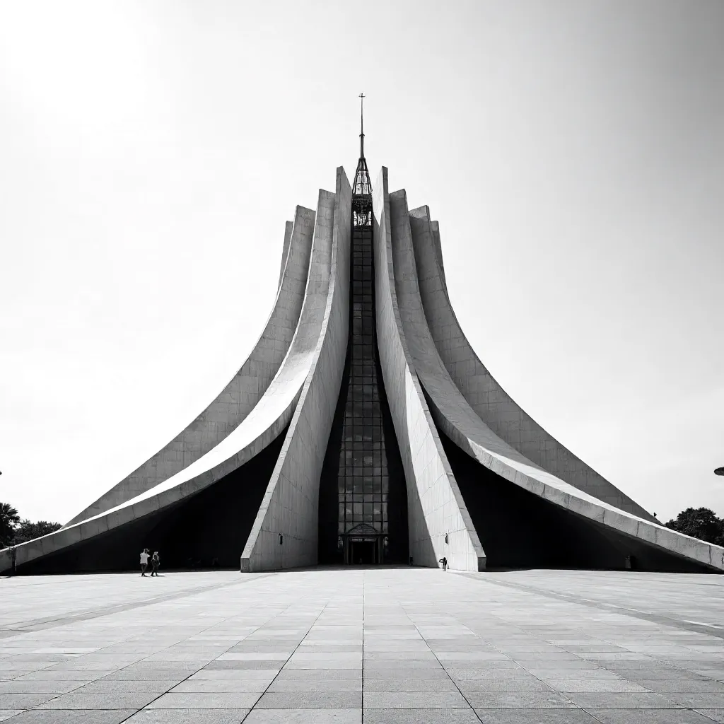 Monochrome Brilliance of Brasília Cathedral