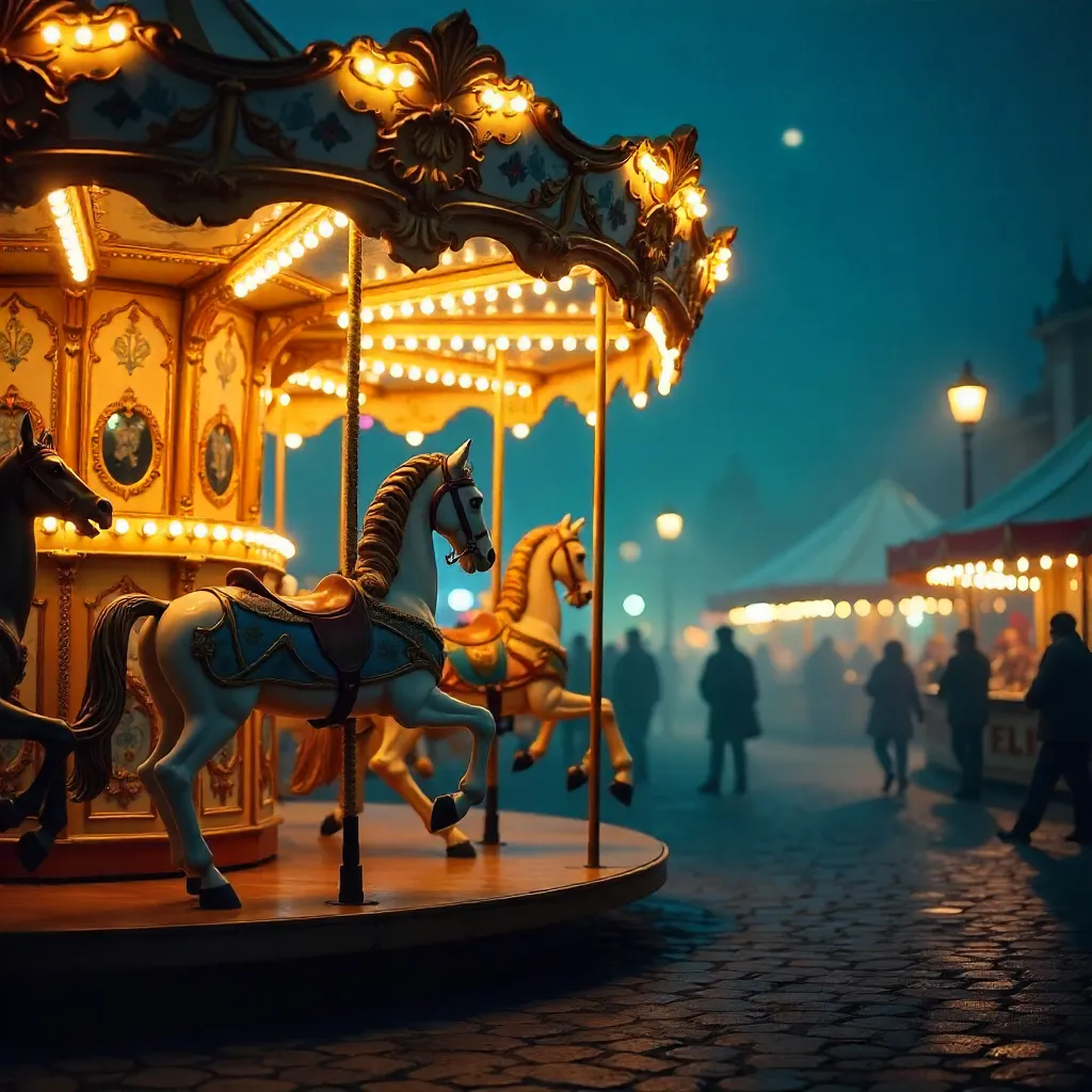 Enchanted Night on a Vintage Carousel