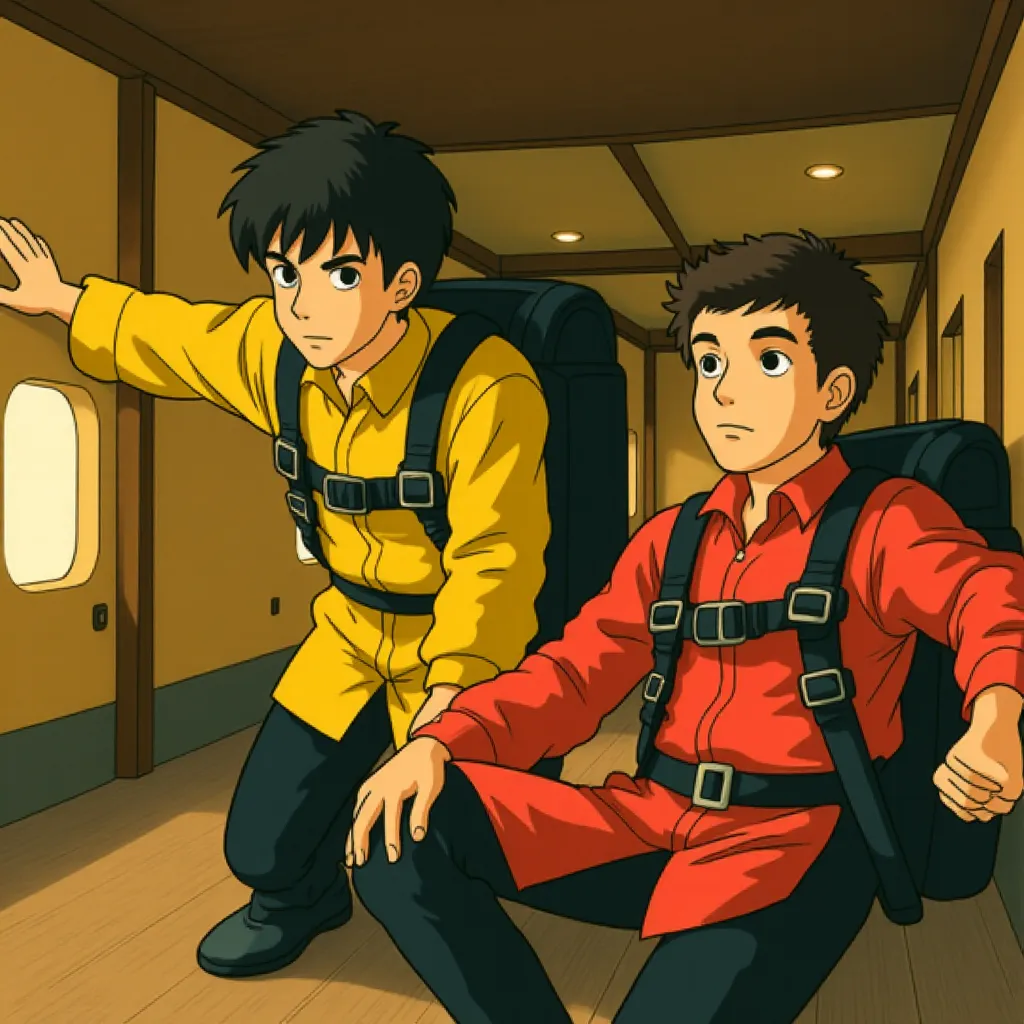 Morgan Freeman, Jack Nicholson, and Ian Anthony Dale in The Bucket List (2007) - Anime style