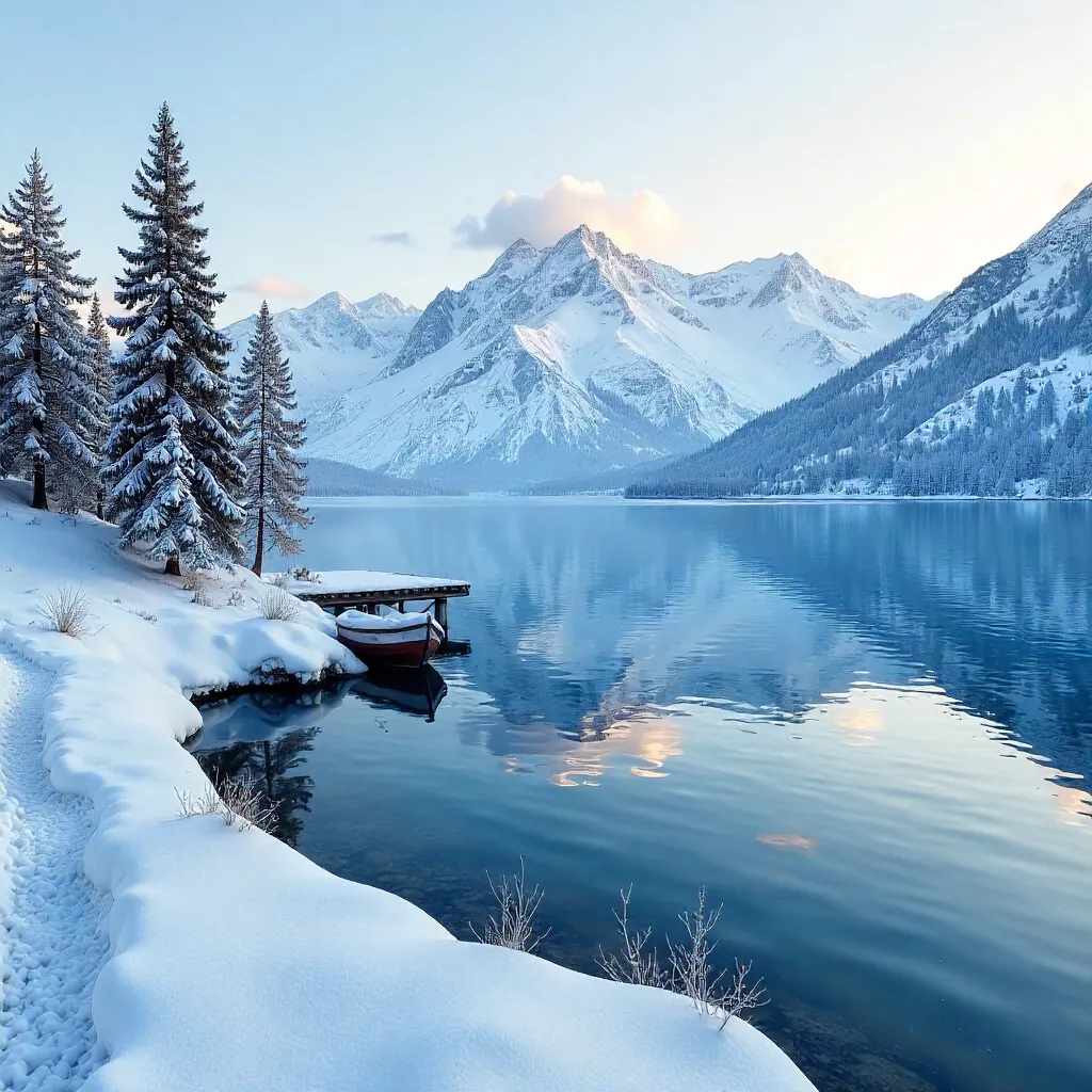 Tranquil Winter View of Lake Van, Türkiye