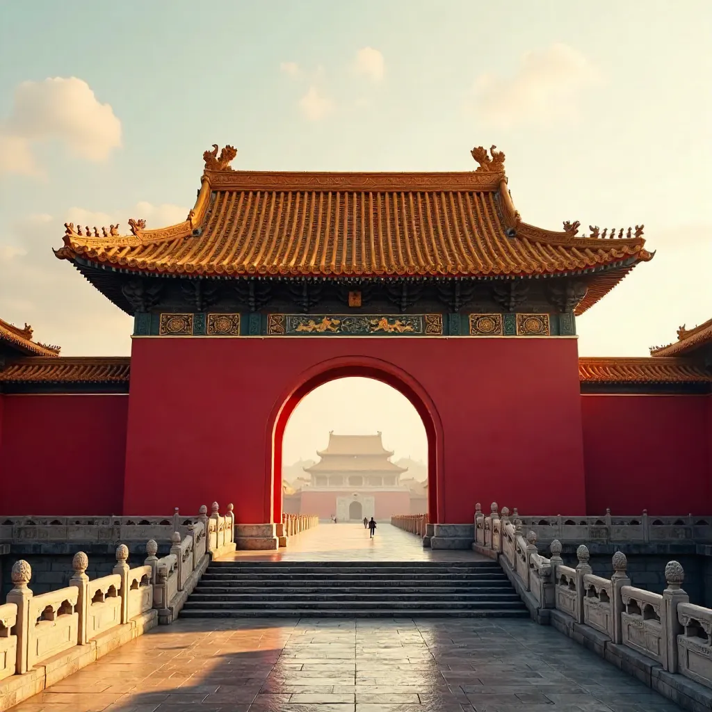 Colorful Gate of the Forbidden City, Beijing