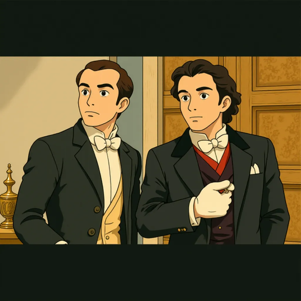 Jude Law and Robert Downey Jr. in Sherlock Holmes (2009) - Anime style