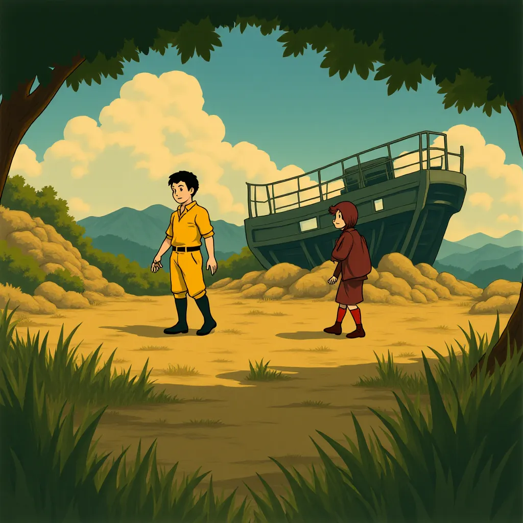 Ryan Reynolds and Hugh Jackman in Deadpool & Wolverine (2024) - Ghibli style