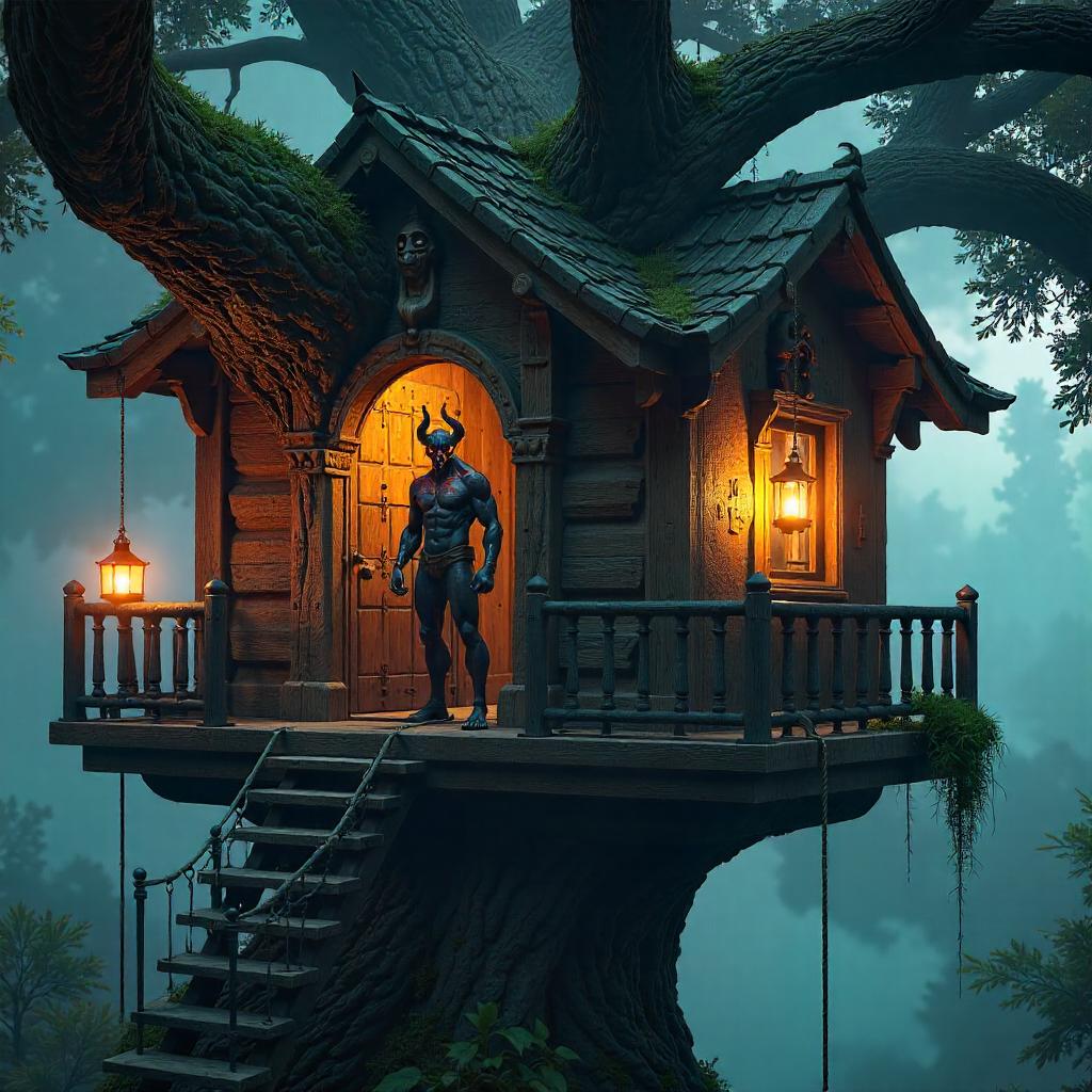 Demon in a Tree House: Cinematic 3D Render