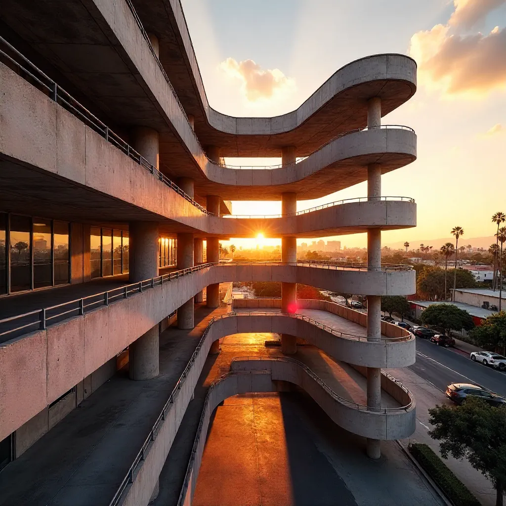 Golden Hour Triangle Parking in Burbank