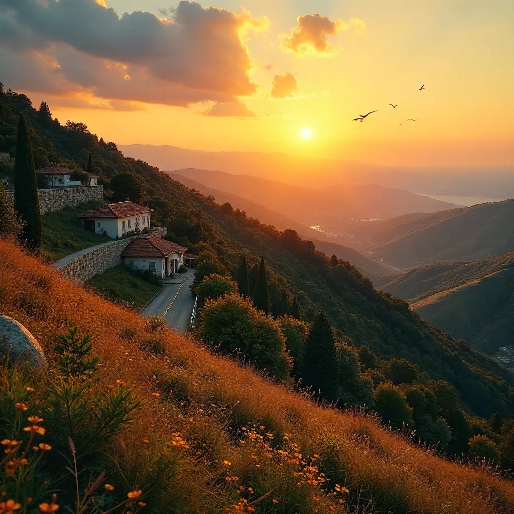 Golden Sunset over Yalova Hillside
