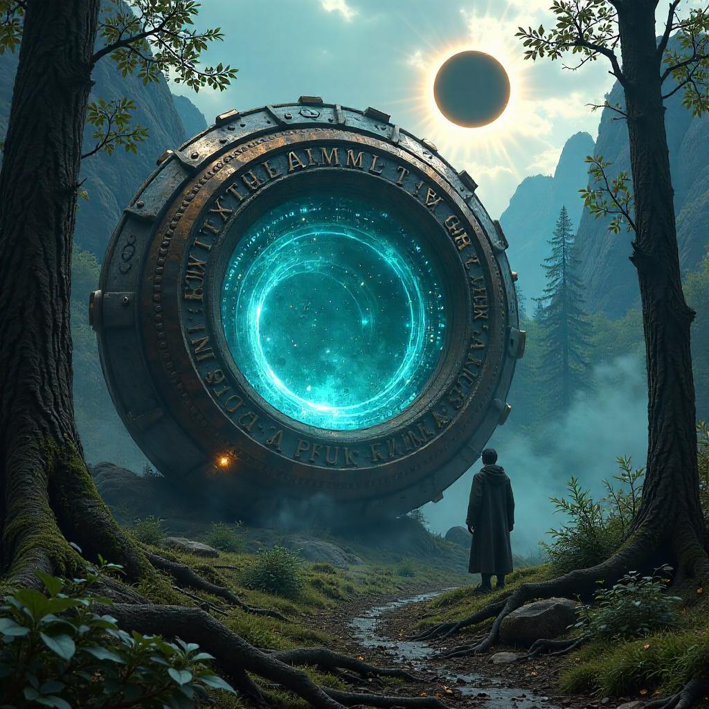 Photoreal Time Machine at the Solar Eclipse