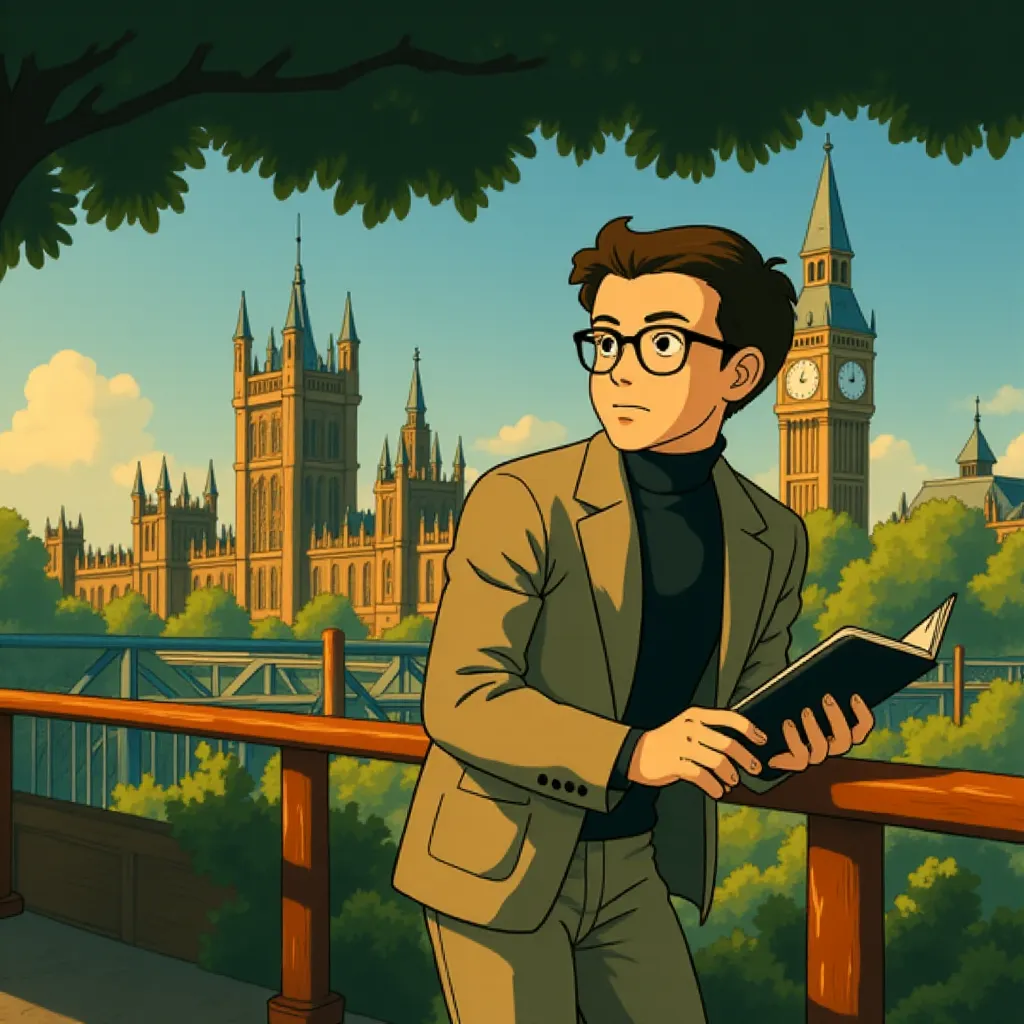 Michael Fassbender in Black Bag (2025) - Ghibli style