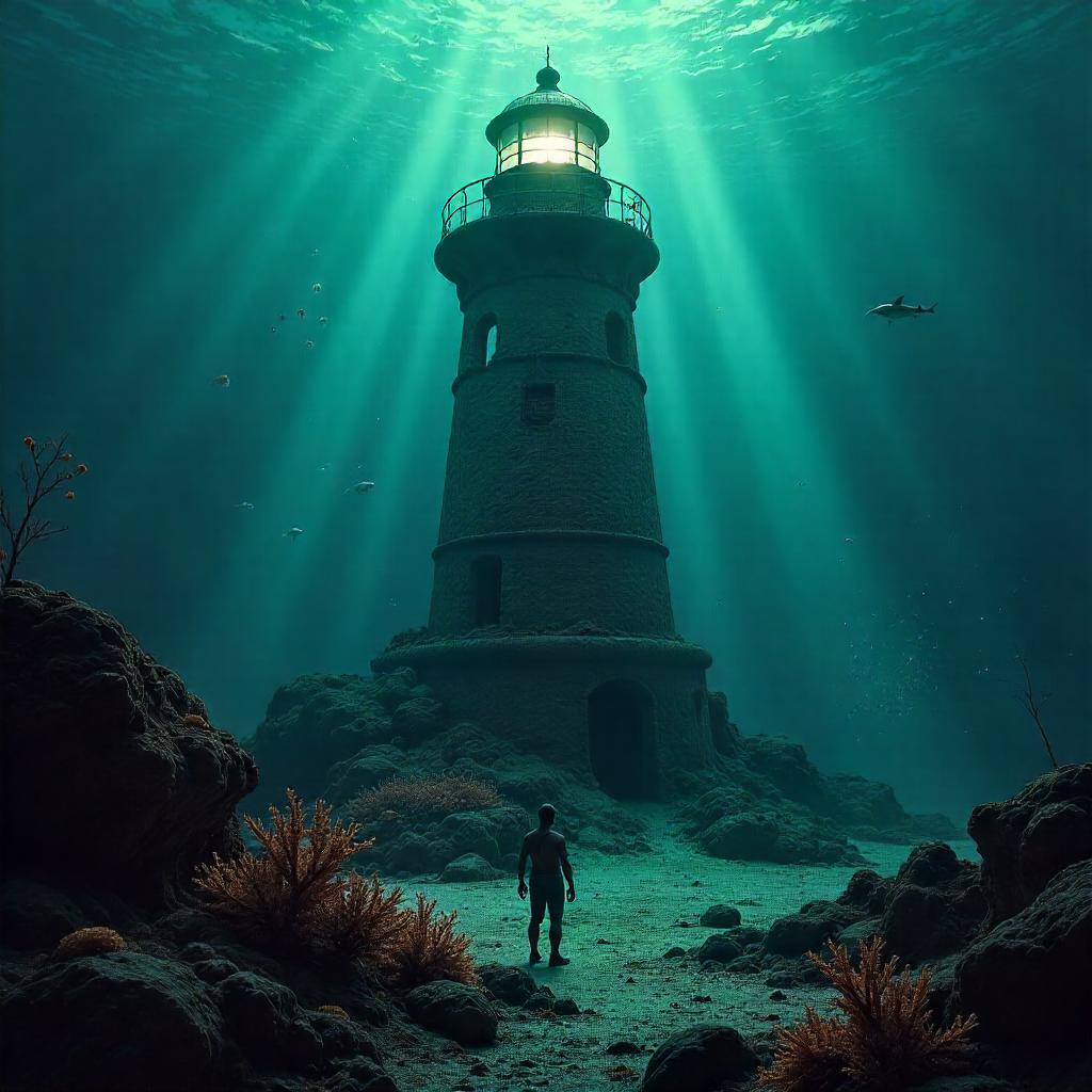 Submerged Lighthouse: An Underwater Concept Art Vision