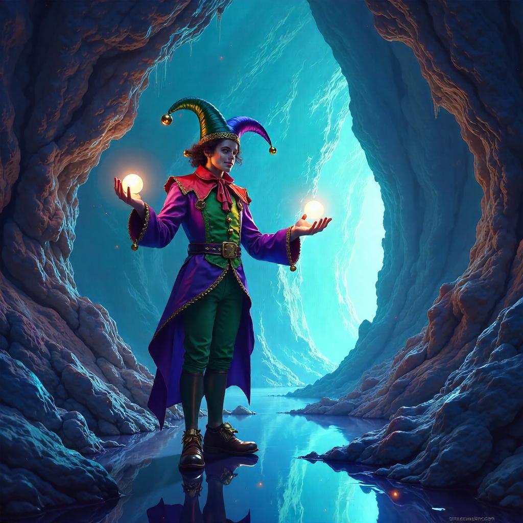 Jester in a Crystal Cave: Digital Fantasy