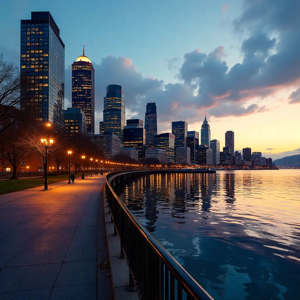Evening Glow Over Downtown Seattle Skylines