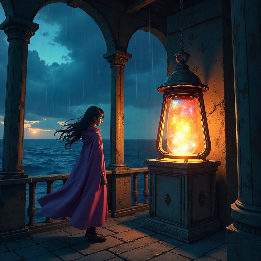 Infinity Stone in the Lighthouse - Anime Scene