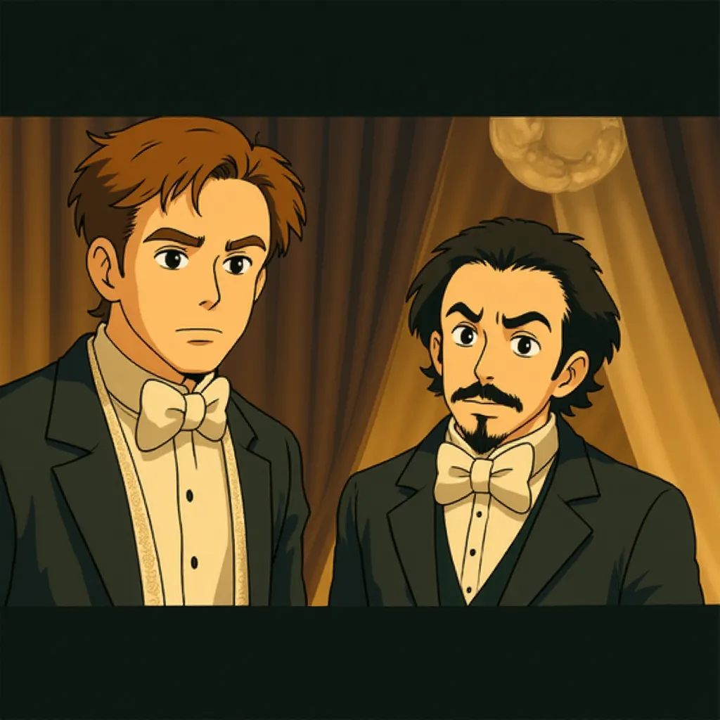 Nicholas Hoult and Aaron Taylor-Johnson in Nosferatu (2024) - Ghibli style