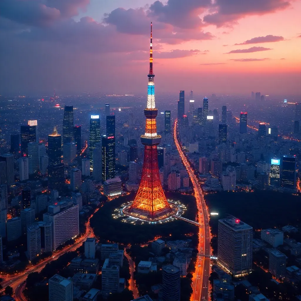 Aerial Tokyo: Skytree Amid the Urban Sea