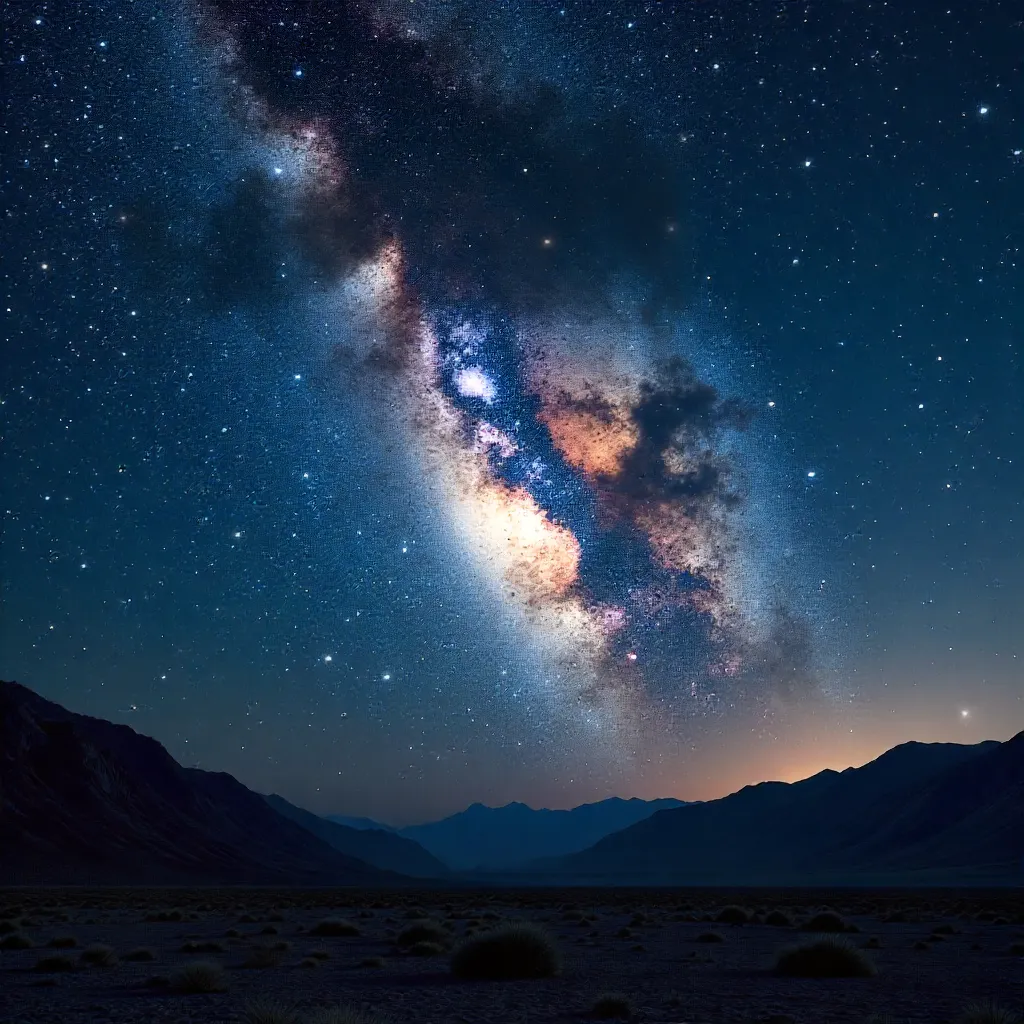 Andromeda in a Starry Night Sky: Breathtaking View