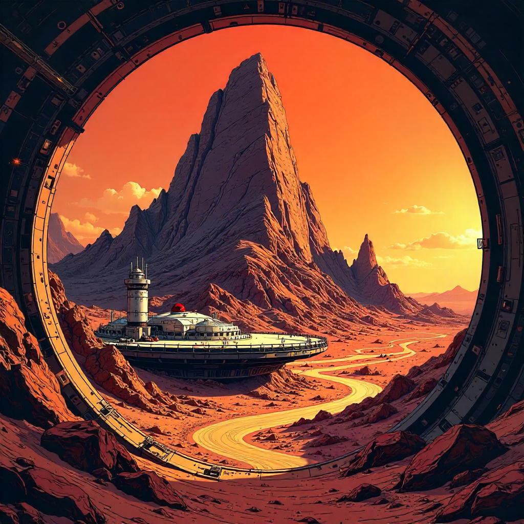 Martian Mountain Overlook: Comic-Book Base