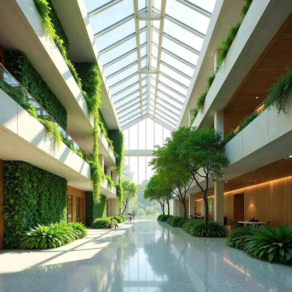 Vertical Atrium of Light and Greenery
