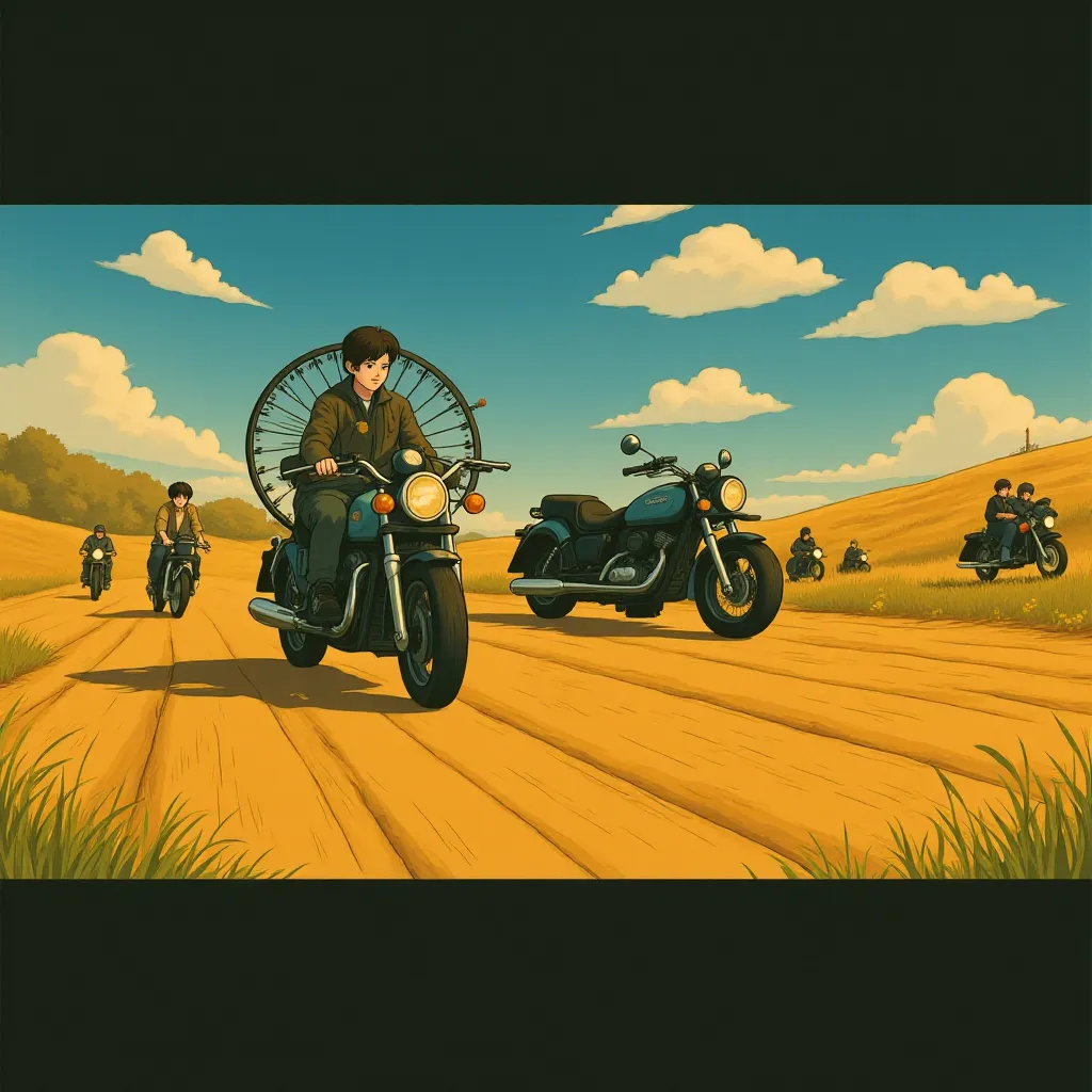 Chris Hemsworth and Goran D. Kleut in Furiosa: A Mad Max Saga (2024) - Ghibli style