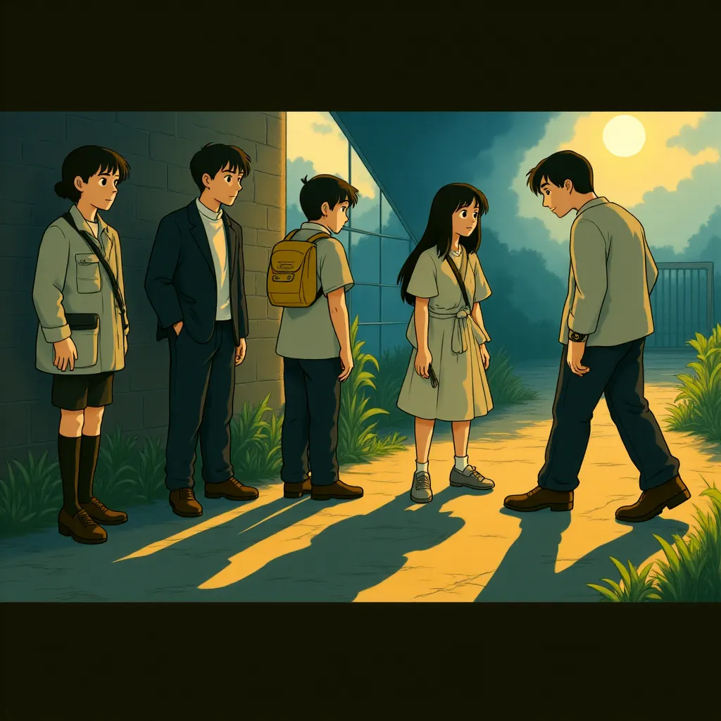 Mark Wahlberg and Christian Bale in The Fighter (2010) - Anime style